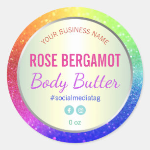 Étiquette de produit Holographique Parties scintil