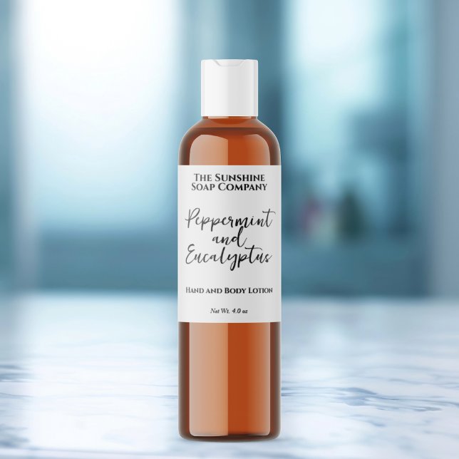 Étiquette de produit imperméable blanc ou transpar (Créateur téléchargé)