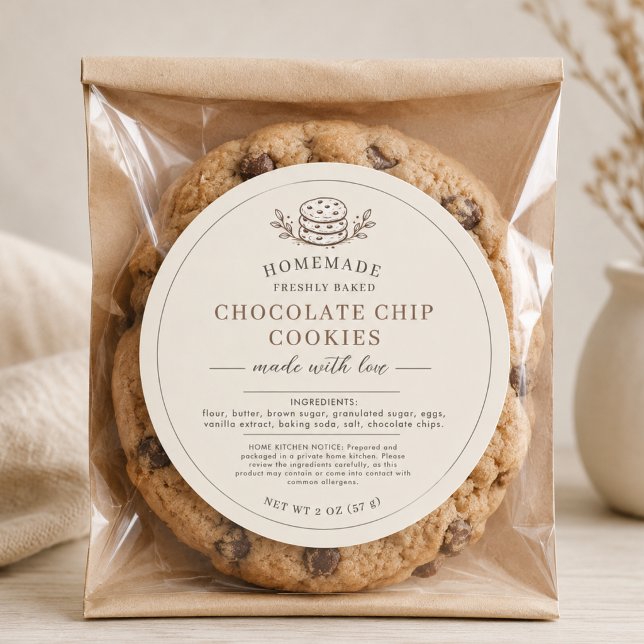 Étiquette de Produit Ingrédients de Biscuit (Créateur téléchargé)