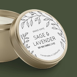 Étiquette de produit minimal moderne Botanique Noi