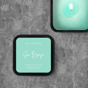 Étiquette de produit minimaliste de script de coul