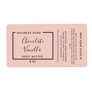 Étiquette de produit minimaliste de typographie mo