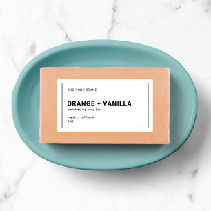 Étiquette de produit minimaliste moderne à bordure