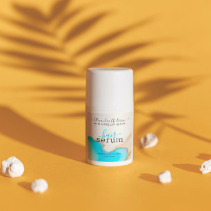 Étiquette de produit Opal de marbre bleu blanc mod