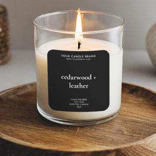 Étiquette de produit pour bougie moderne simple