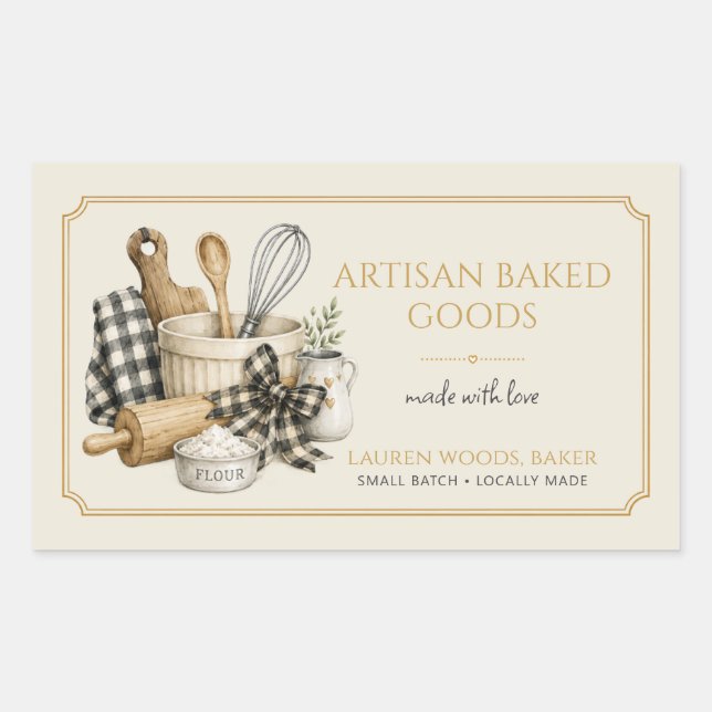 Étiquette de produit pour boulanger artisan boulan (Devant)