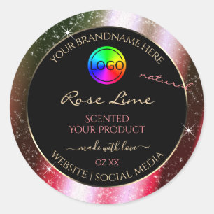 Étiquette de produit Rosy Blush Parties scintillan