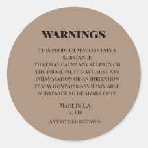 étiquette de produit simple et personnalisée pour