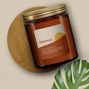 Étiquette de produit Sunset moderne