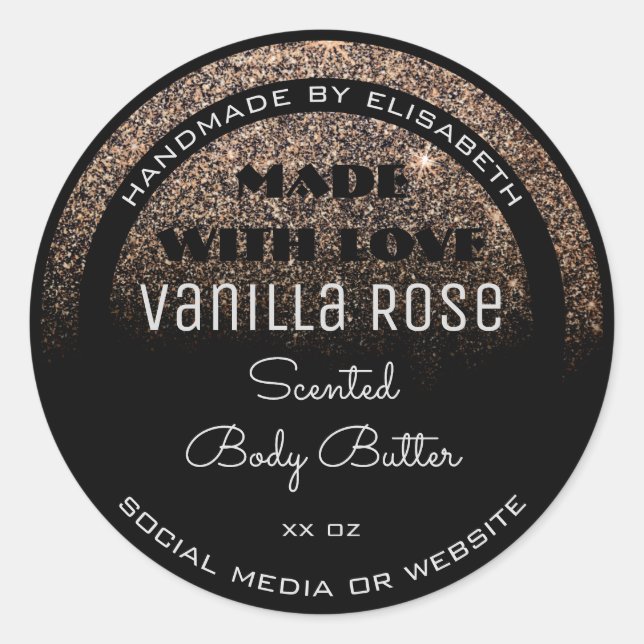 Étiquette de produit très élégant Black Gold Parti (Devant)