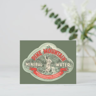 Étiquette de produit vintage, Eau minérale de Pine