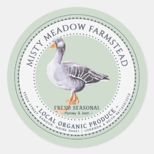 Étiquette de produits agricoles Aquarelle Goose Ve