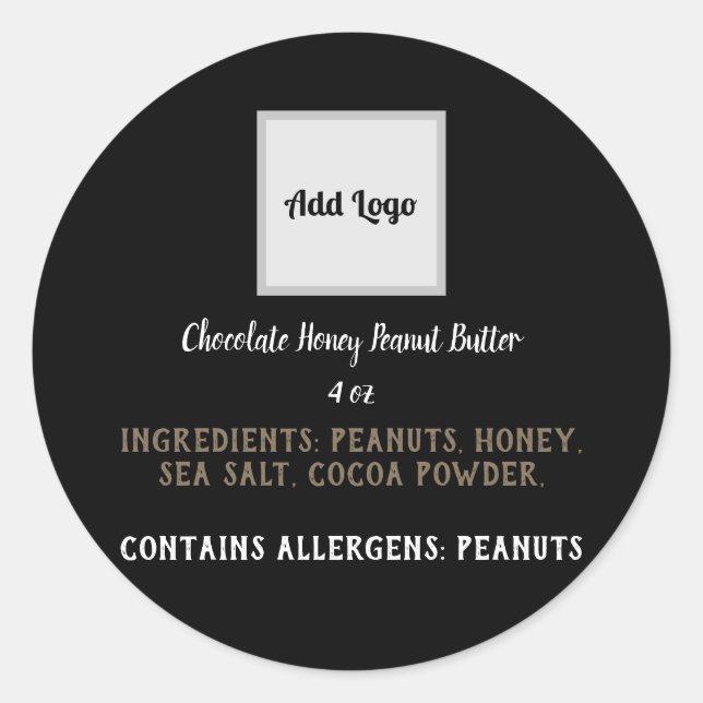 Étiquette de produits alimentaires (Devant)