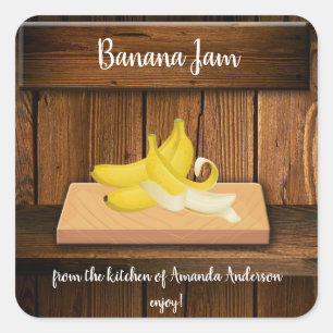 Étiquette de produits Banana Jam Sq