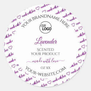 Étiquette de produits Cloud blanc et violet Ajoute
