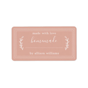 Étiquette de produits cuisinés maison Dusty Pink S