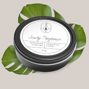 Étiquette de produits de bougie moderne