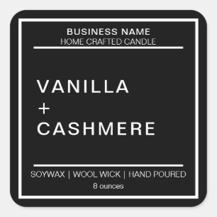 Étiquette de produits de bougie moderne