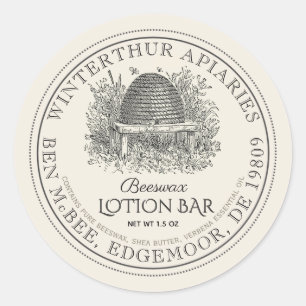 Étiquette de produits de cire d'ivoire (Skep Vinta