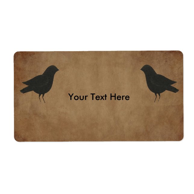 Étiquette de produits de corbeaux primitifs (Devant)