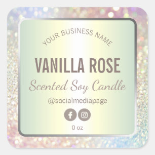 Étiquette de produits de parties scintillant holog