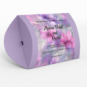 Étiquette de produits de savon rose et violet