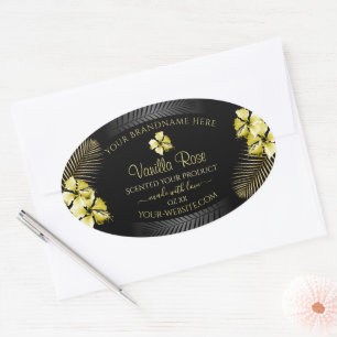 Étiquette de produits Tropical Black Gold Fleurs h