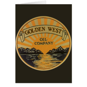 Étiquette de produits vintage Art, Golden West Oil