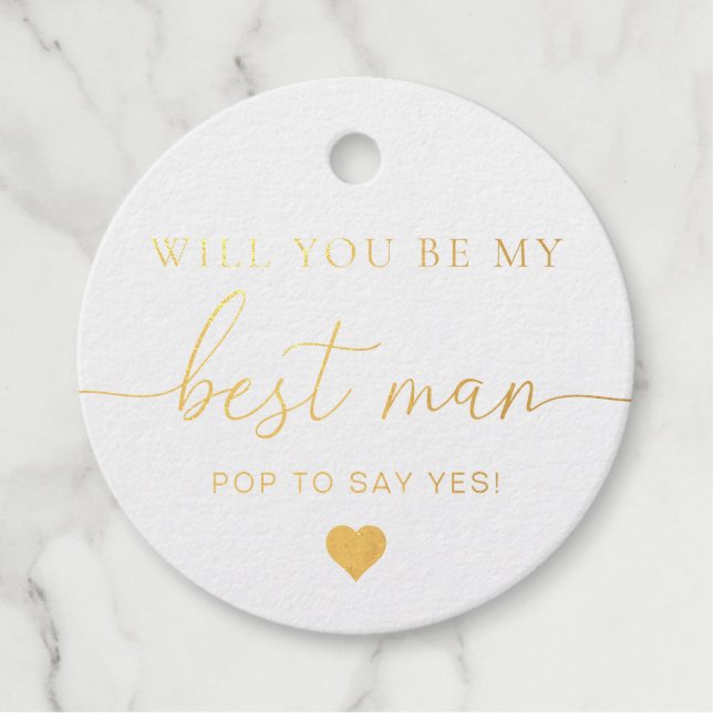 Étiquette de proposition de témoin de mariage en d (Devant)