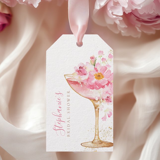 Étiquette de Prosecco Fleurs de Pêcher Rose pour M (Créateur téléchargé)