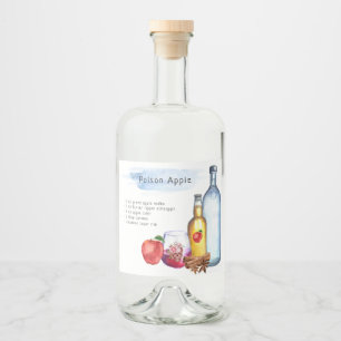 Étiquette de recette de cocktail de signature pour