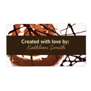 Étiquette de recettes et de bonbons de rêve au c
