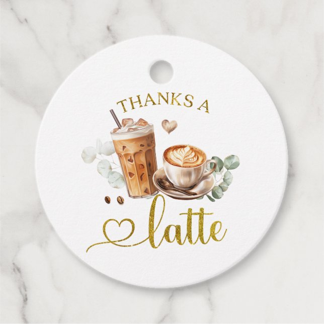étiquette de remerciement Café Merci Beaucoup (Devant)