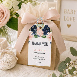 Étiquette de remerciement de baby shower florale N