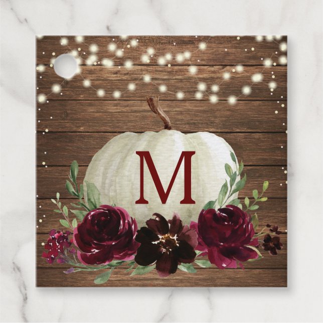 Étiquette de remerciement de citrouille automnale  (Devant)