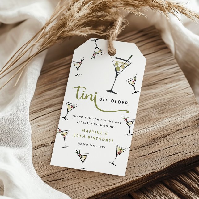 Étiquette de remerciement de cocktail Martini 'Un  (Créateur téléchargé)