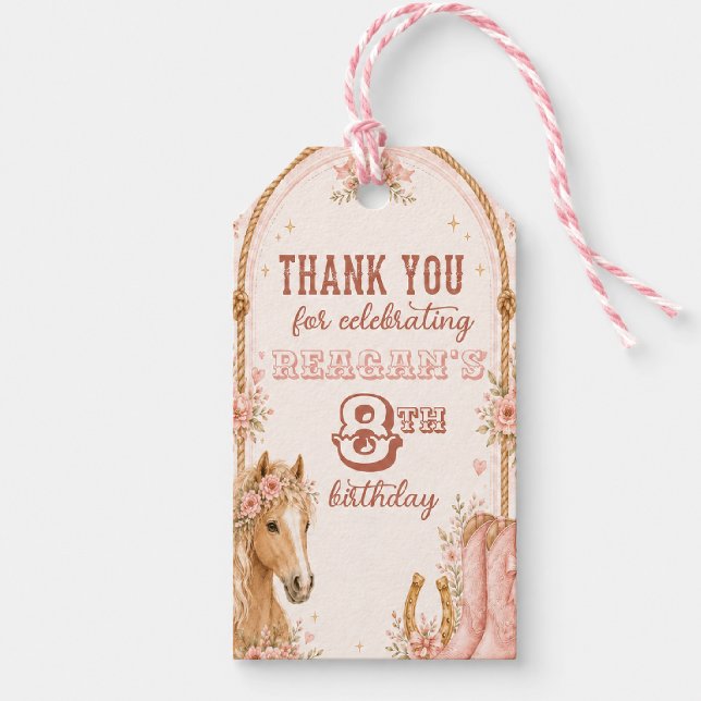 Étiquette de remerciement de fête d'anniversaire d (Créateur téléchargé)