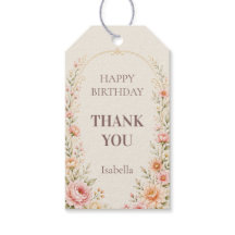 Étiquette de remerciement de fête d'anniversaire f