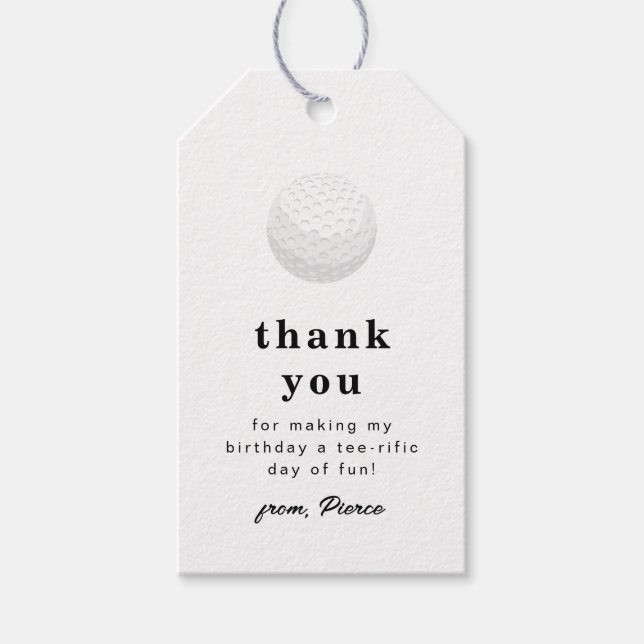 Étiquette de remerciement de golf (Devant)