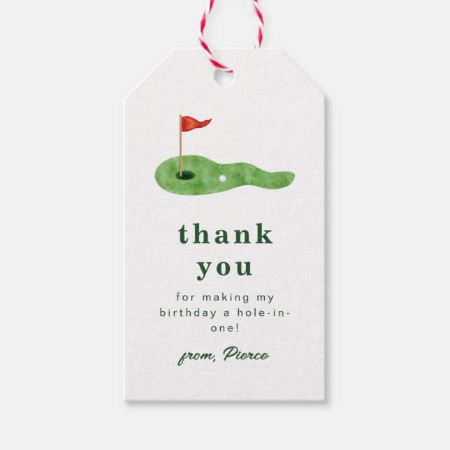 Étiquette de remerciement de golf (Devant)