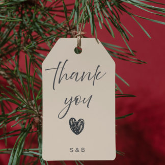 Étiquette de remerciement de mariage classique int