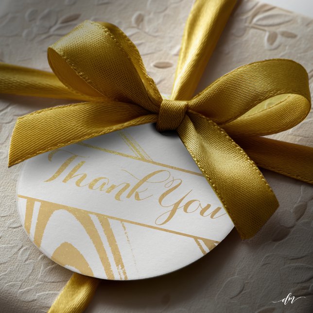 Étiquette de remerciement en feuille d'or (Elevate every gift with a luxurious finishing touch that leaves a lasting impression.)