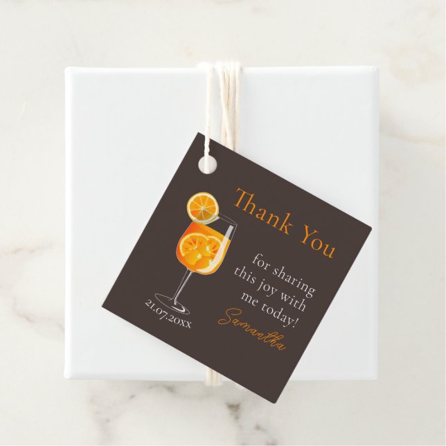 Étiquette de remerciement personnalisée pour enter (En situation)