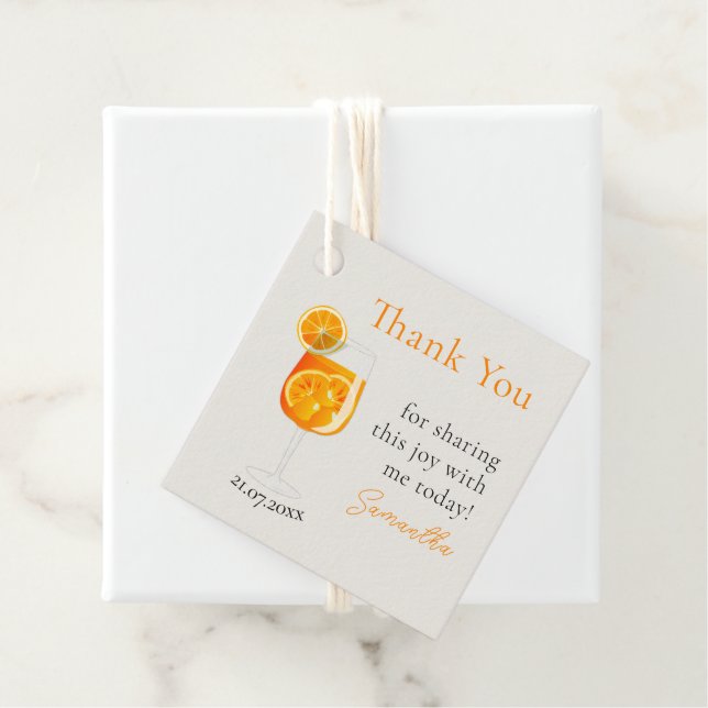 Étiquette de remerciement personnalisée pour enter (En situation)