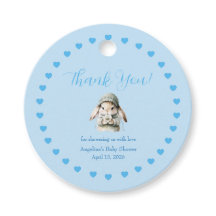 Étiquette de remerciement pour Baby Shower garçon