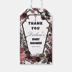 Étiquette de remerciement pour Baby Shower gothiqu