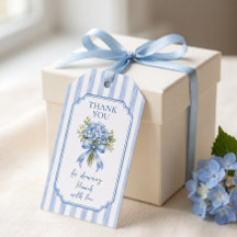 Étiquette de remerciement pour Baby Shower Hydrang