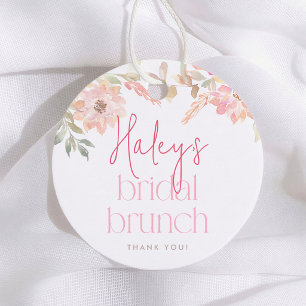 Étiquette de remerciement pour Baby Shower Rose Fl