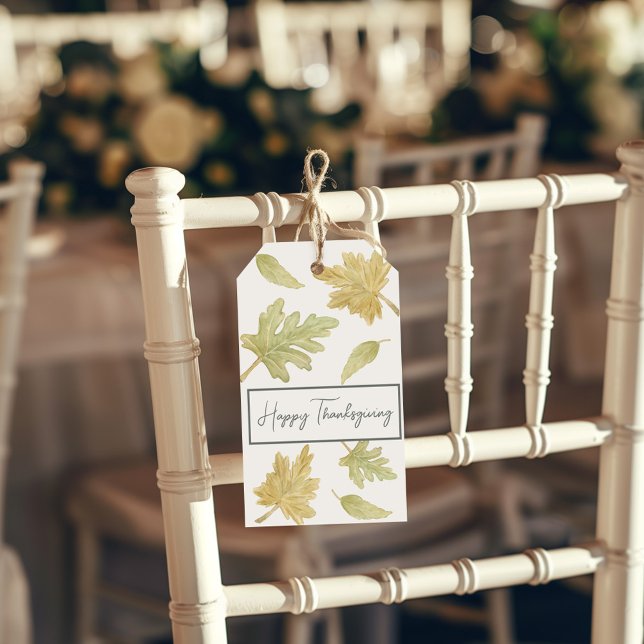 Étiquette de remerciement pour cadeau aux feuilles (Créateur téléchargé)