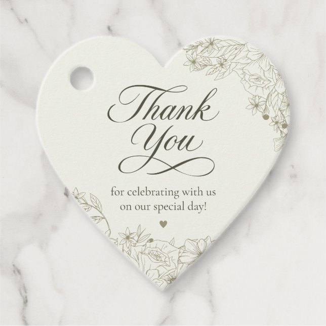 Étiquette de remerciement pour cadeau de mariage f (Devant)